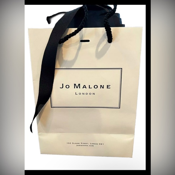 Jo Malone London Empty Paper Gift Bag Black Rope Handles 9x7x3.5” Black Tissue - Picture 1 of 7